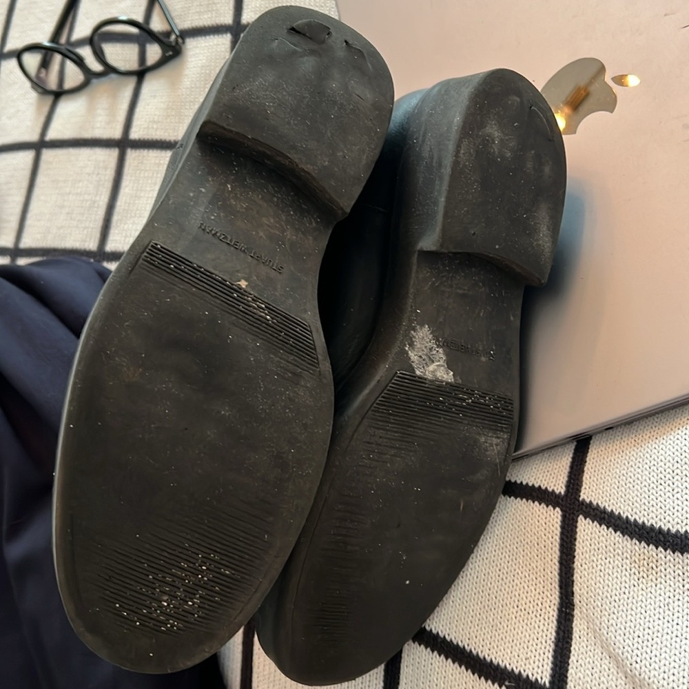 USED Stuart Weitzman The MERIWA Black Tumbled Nubuck Leather 8.5 MEDIUM (AS IS) - Picture 5 of 5